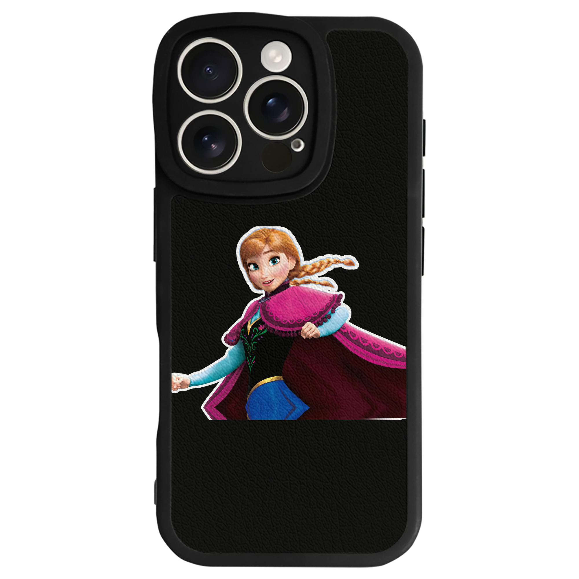 （画像用） アナと雪の女王 アンナ エルサ Frozen Anna Elsa 【iPhone 16シリーズ対応】シリコンスマホケース（レザー調） 材質：シリコン